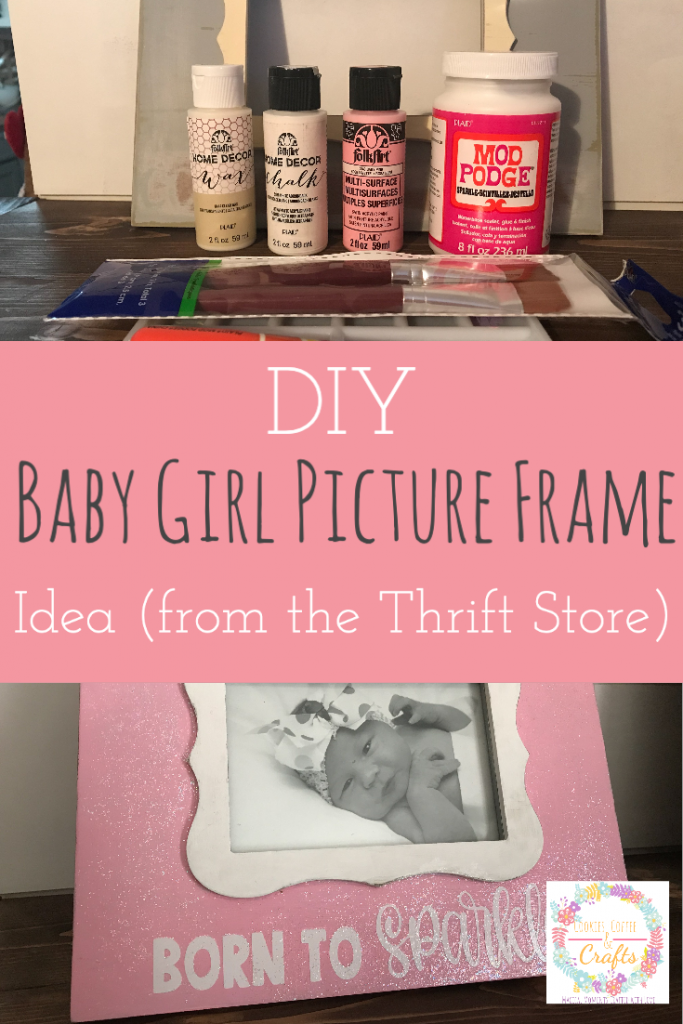 DIY Baby Girl Picture Frame Idea from the Thrift Store
