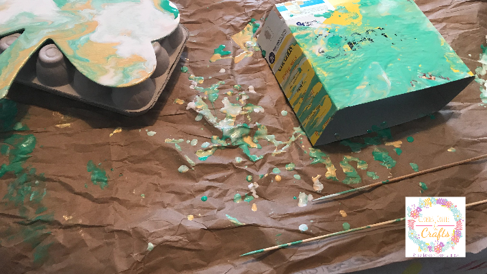 Easy Clean Up from Paint Pouring Idea