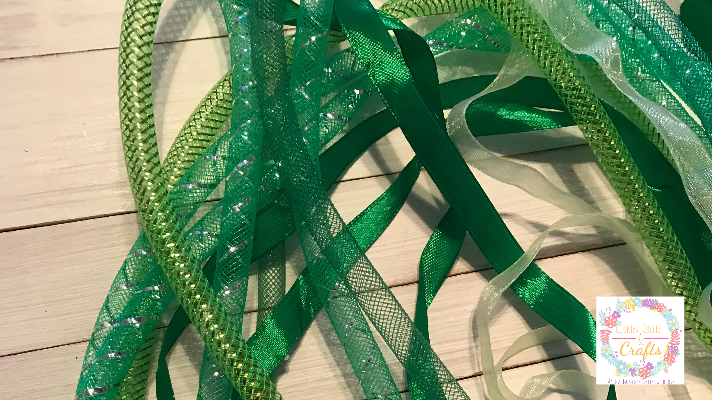 Ribbon off of St Patrick's Day Headbands for Wand Craft 