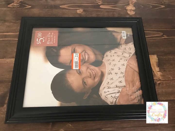 Thrift Store Picture Frame to Makeover into an easy wooden sign 