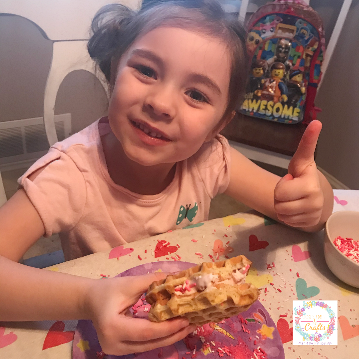 Thumbs up for Valentines Treats Waffle Ice Cream Sandwiches 