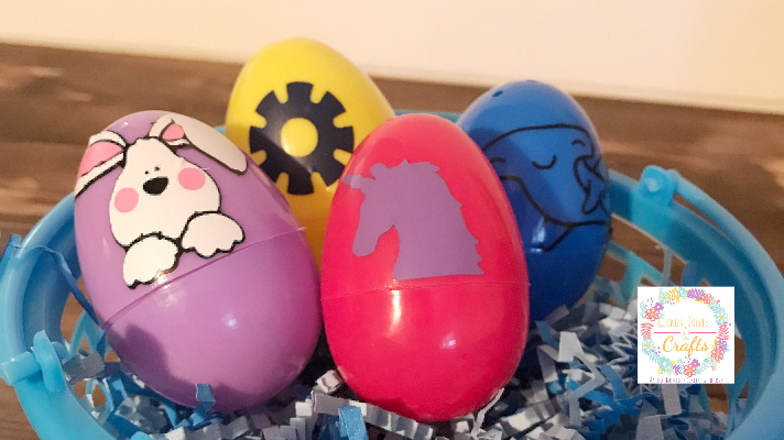 Animal Easter Eggs made with a Cricut machine 