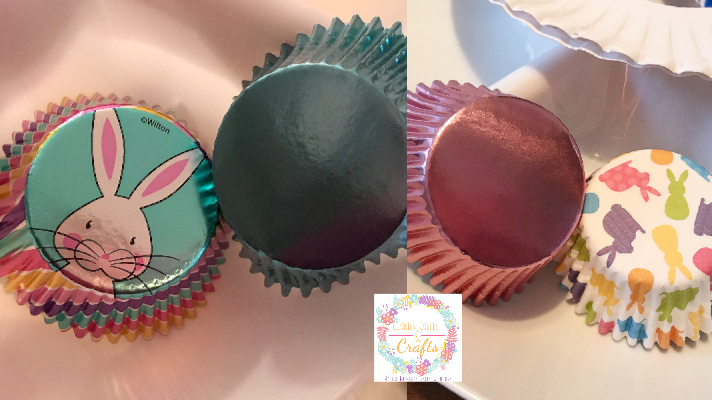 Cupcake Liner Kids Craft Idea Using Easter Cupcake liners 
