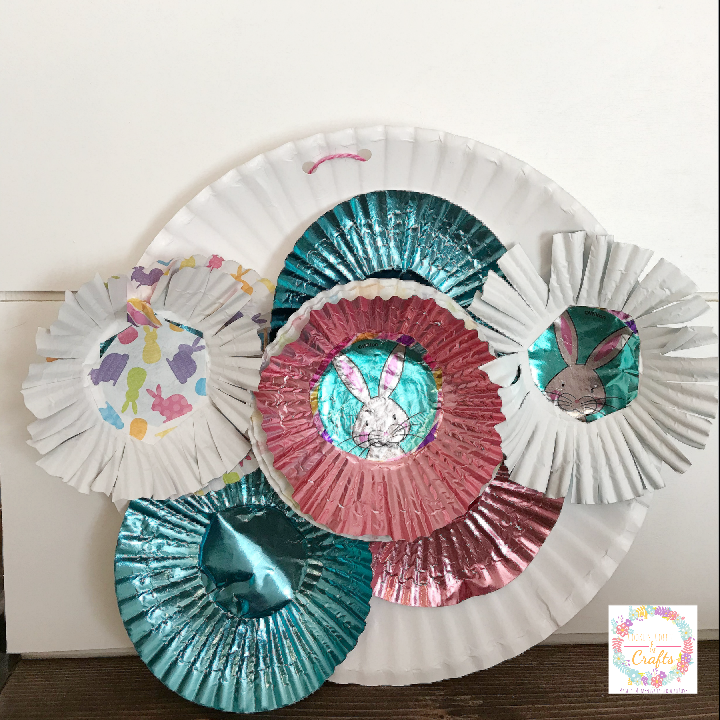 Kids Easter Craft Idea Using Paper Plates and Cupcake Liners 