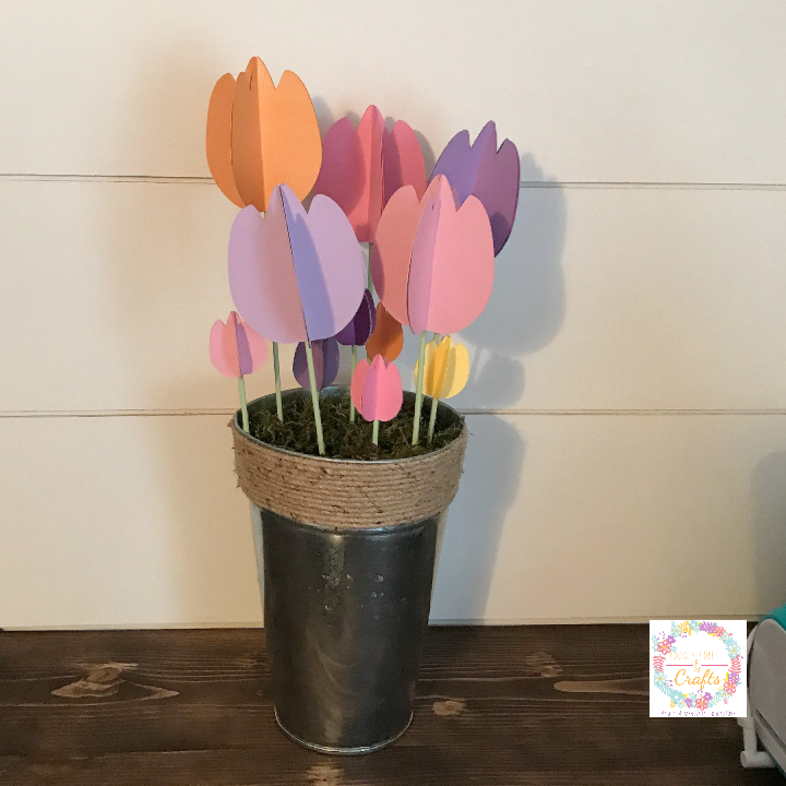 3D Paper Tulip Bouquet with Cricut
