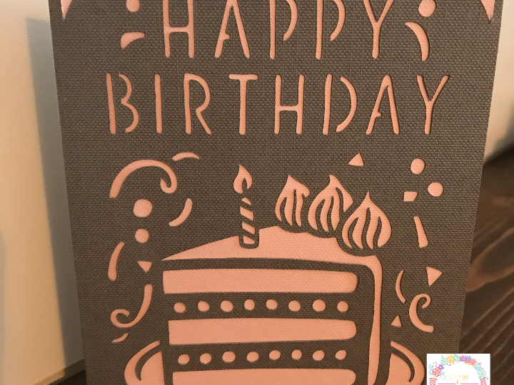Cricut Joy Insert Card using Cricut Design Spade and card mat to make