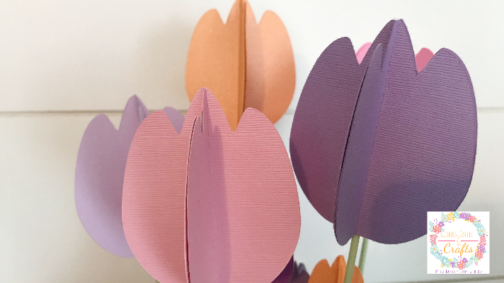 Easy large Cricut 3D Paper Tulips 