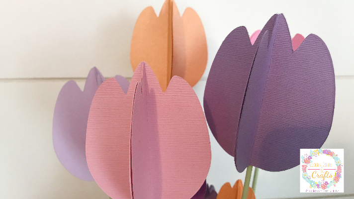 Easy large Cricut 3D Paper Tulips