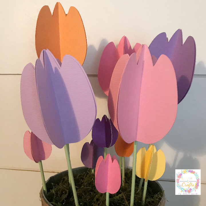 Tulip Paper flower bouquet craft idea 