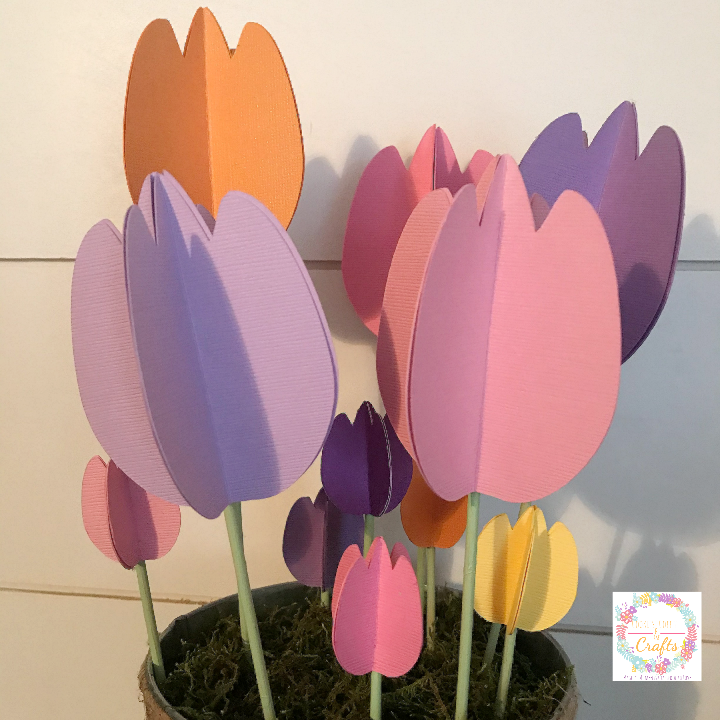 Tulip Paper flower bouquet craft idea