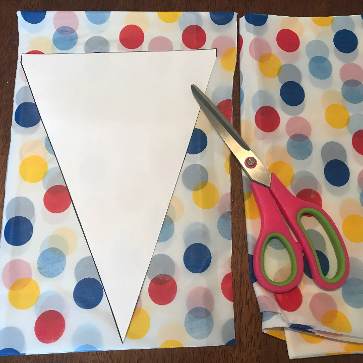 Car Pennant Banner with plastic tablecloths