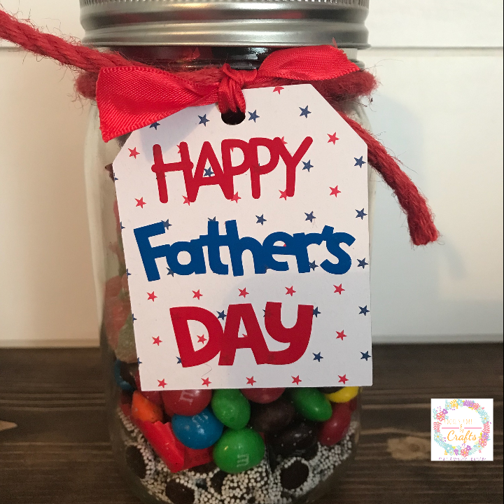 DIY Fathers Day Candy Jar Gift