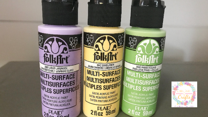 Folkart Paint for the painted wood block signs with Cricut 