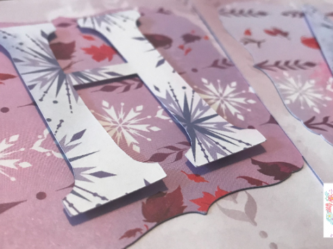 Happy Birthday themed Frozen 2 banner with Cricut