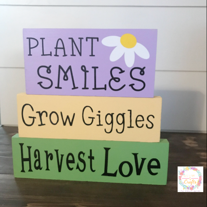 Scrap Wood Block Signs with Cricut