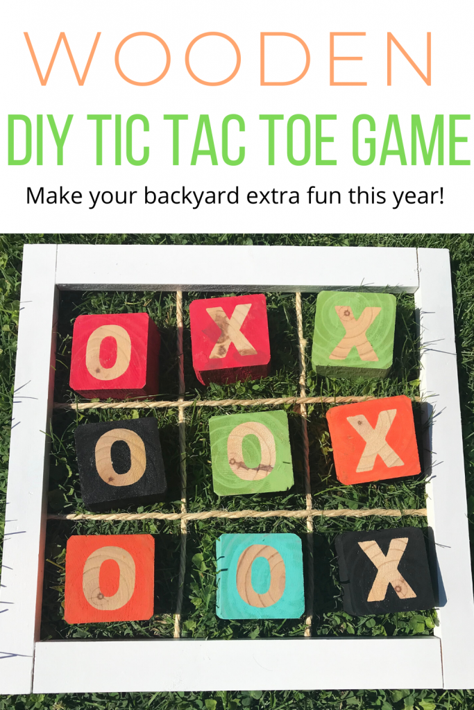 Wooden DIY Tic Tac Toe game