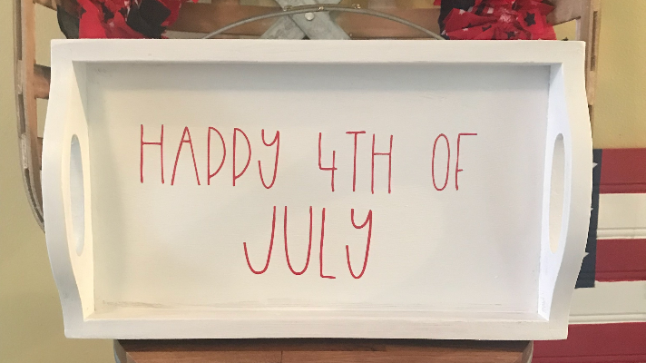 Easy Cricut 4th of July Tray