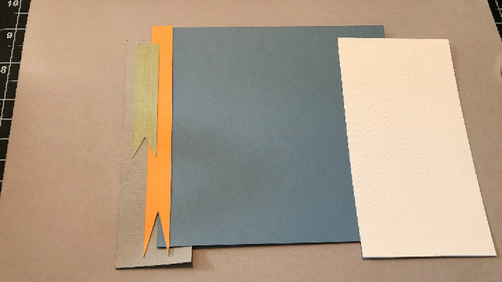 Variety of card stock to make a Cricut Scrapbook page 