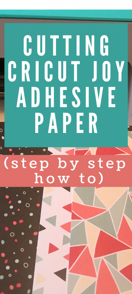 Cutting Cricut Joy Adhesive Paper