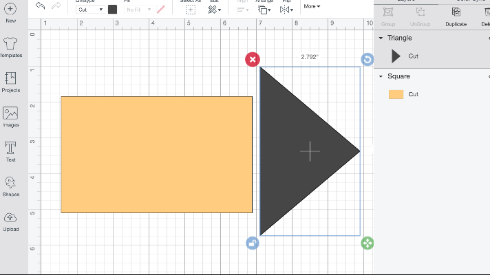 Don't put shapes apart in Cricut Design because weld will not work 