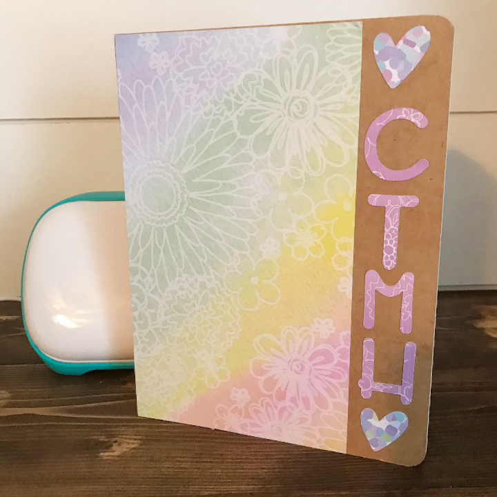 My homemade notebook cover with Cricut Joy