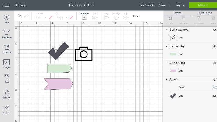 Using the Cricut Joy adhesive backed paper to make planner stickers 