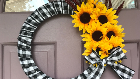 Dollar Tree Sunflower Wreath