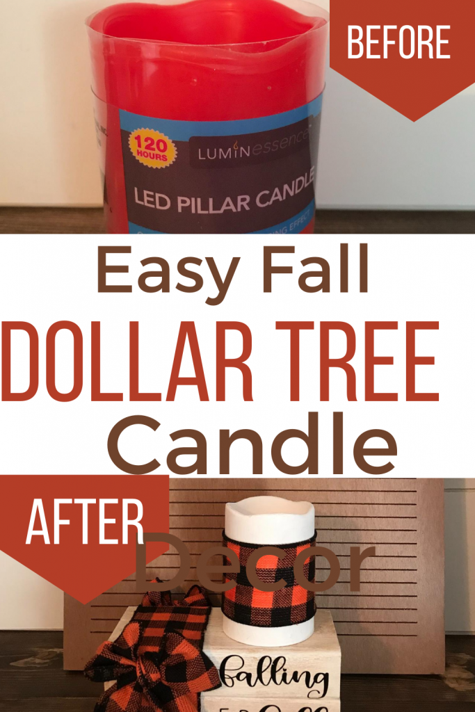 Easy Fall Dollar Tree Candle Decor