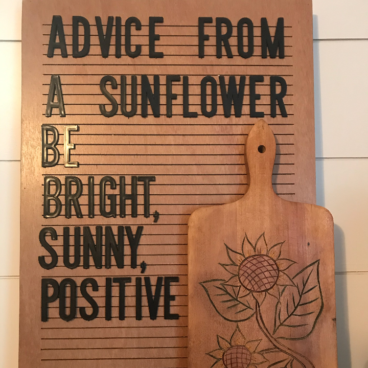 Sunflower Wooden butcher block cutting board