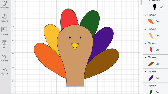 Cricut Turkey Napkin Rings Thanksgiving Craft