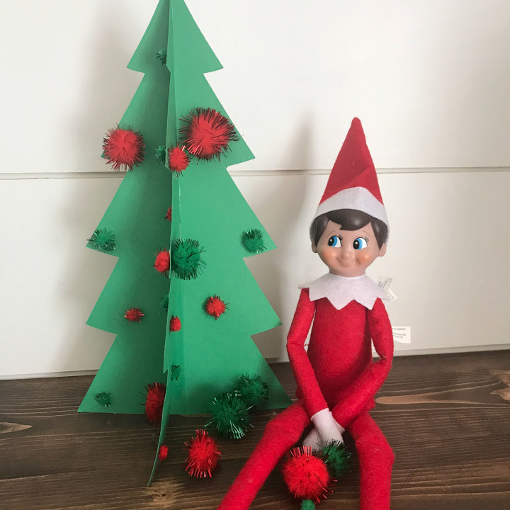 Elf on the Shelf Christmas Tree Craft