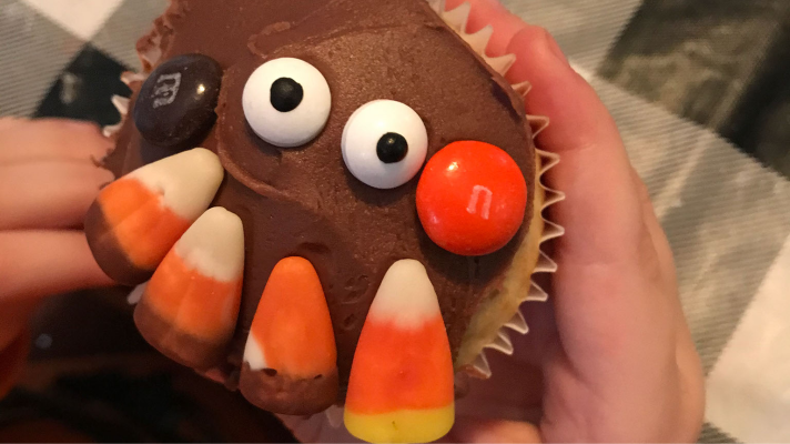 Turkey Cupcakes with Kids