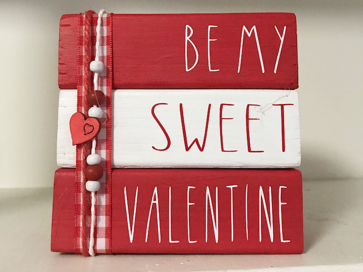 2x4 Wood Books for Valentines Day