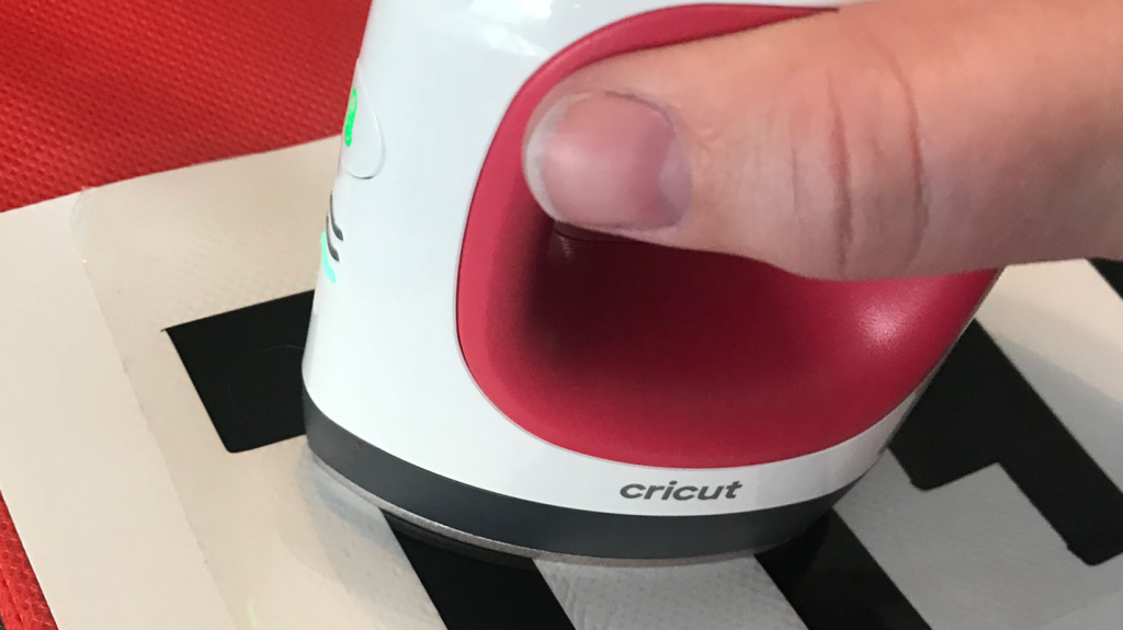 Adding the iron on with the Cricut EasyPress Mini