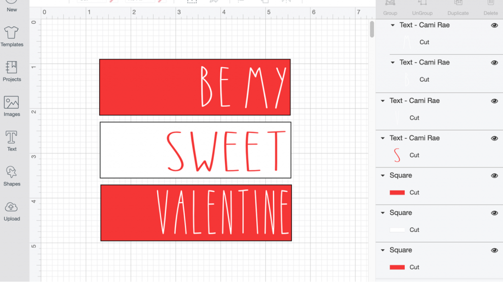 Creating the mini book stack saying in Cricut Design space 