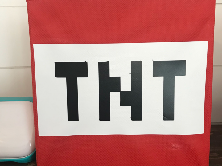 Minecraft TNT Bin for Minecraft bedroom decor