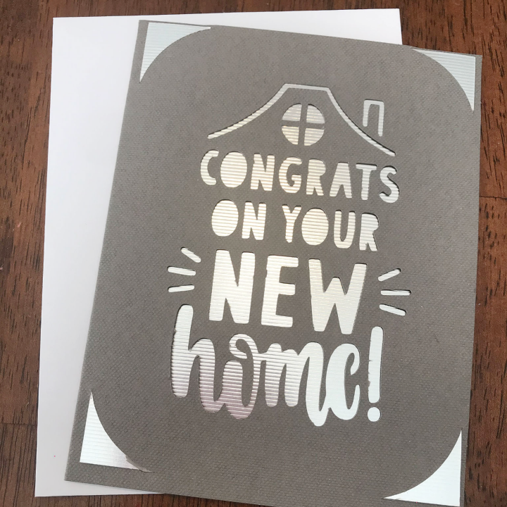 New Home Card made on the Cricut Joy App