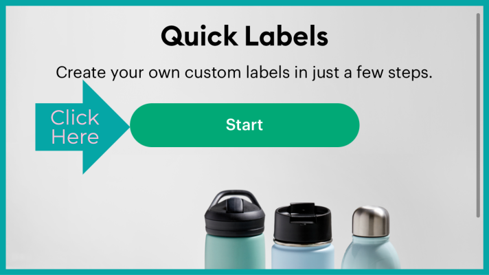 Click quick labels in the Cricut Joy app to get started 