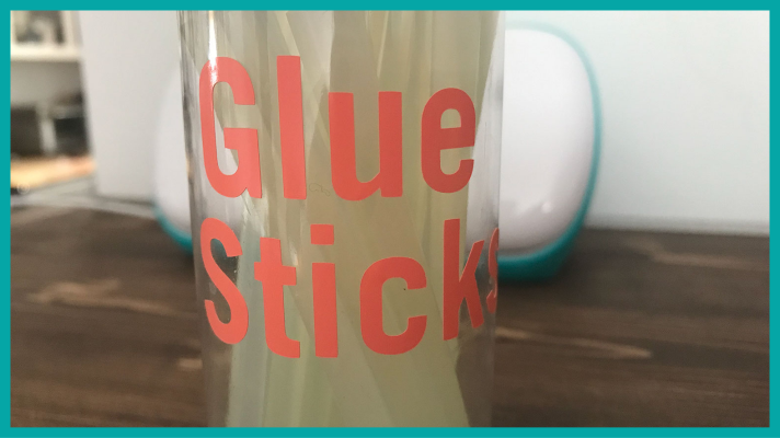 Vinyl label made on the Cricut Joy App