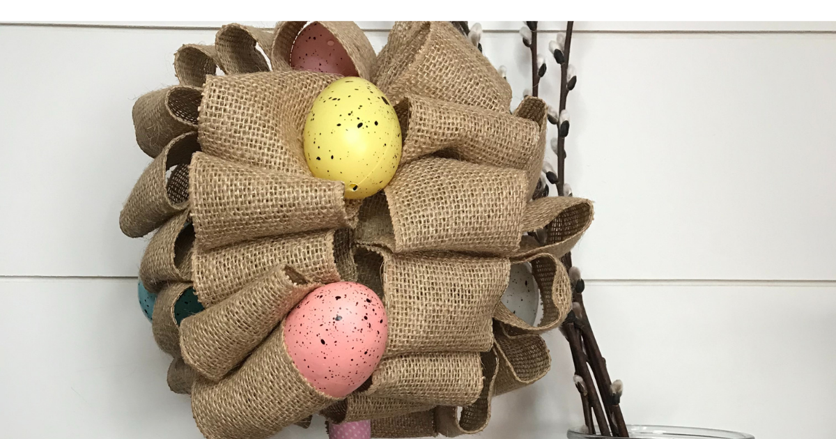 Randomly glue the Easter eggs around the centerpiece for the Easter Table