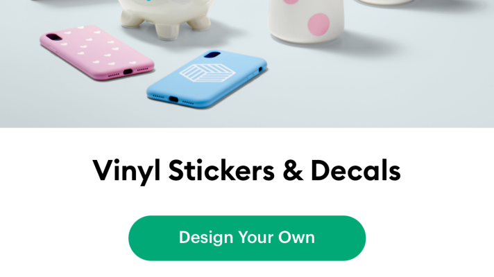 Tap vinyl stickers and decals in the Cricut Joy app to make stickers
