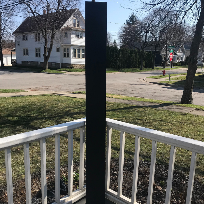 Painted 1x8 to make a vertical welcome sign for the porch 