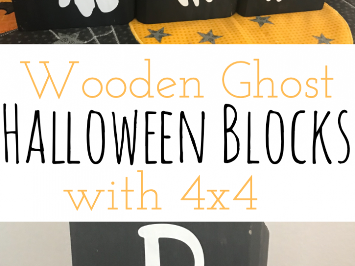 Image for Wooden Ghost Halloween Blocks