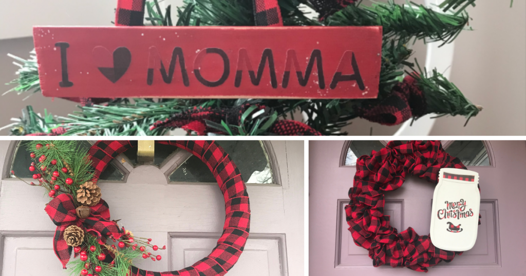 Buffalo Plaid Christmas Decor Ideas that are easy crafts that you can make