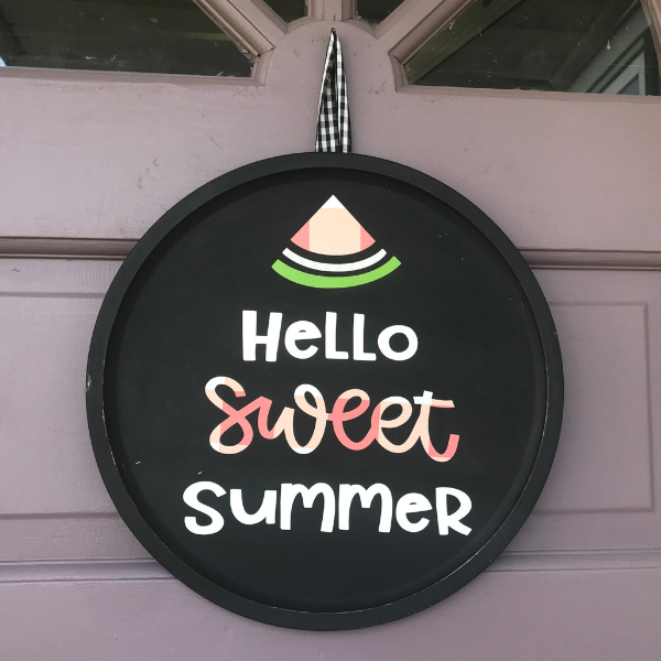 DIY Summer Pizza Pan Wreath