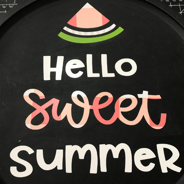 DIY Summer Pizza Pan with a watermelon theme