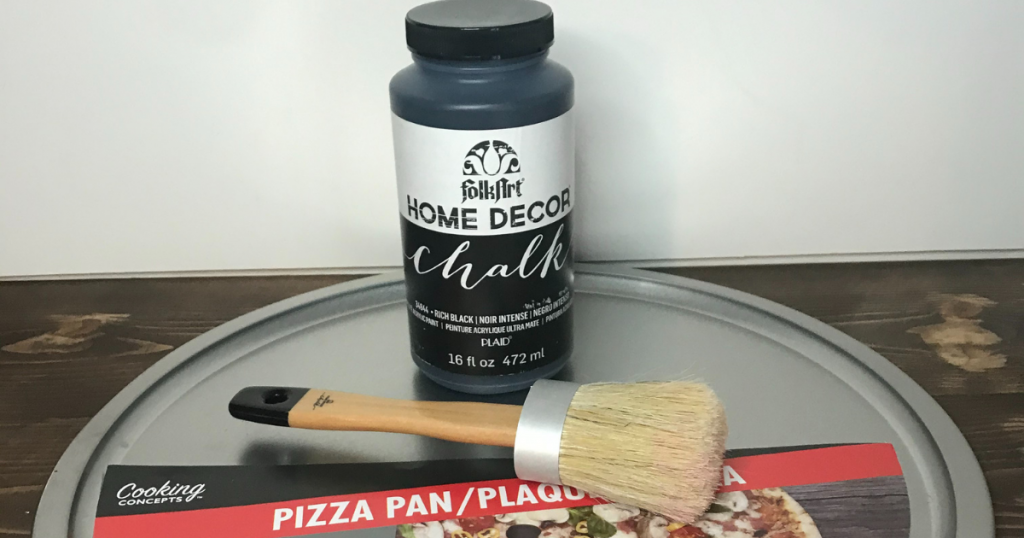 Supplies for DIY Dollar Tree Pizza Pan Craft