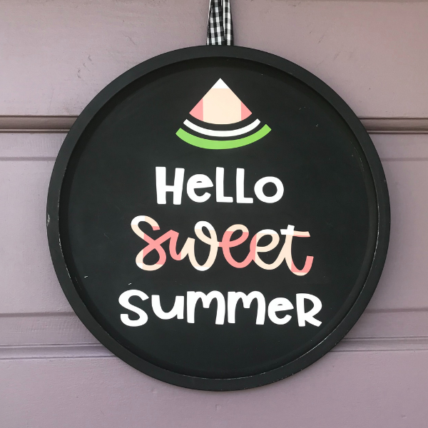 Summer Pizza Pan Wreath- DIY Dollar Tree