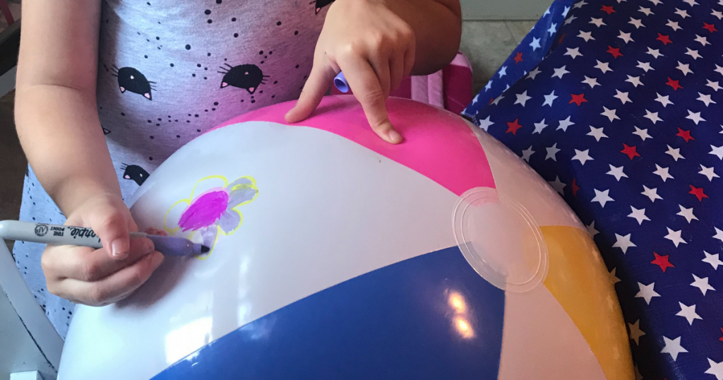 Beach Ball Summer Craft with Sharpies