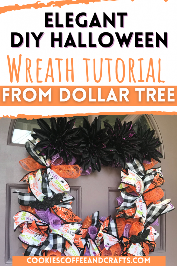 Elegant Halloween Wreath Tutorial from dollar tree